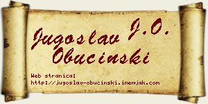 Jugoslav Obućinski vizit kartica